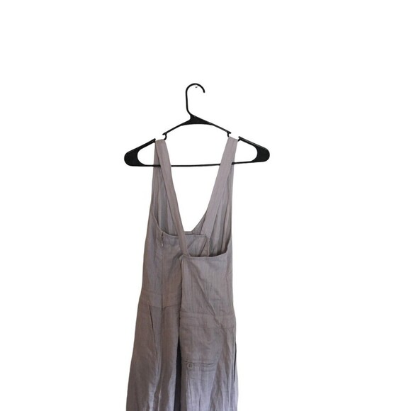 Avec Les Filles Jumpsuit Women's Size Medium Mineral Gray Sleeveless Button Up - Picture 6 of 10